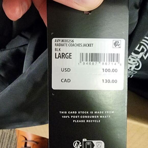 RVCA Radiate Windbreaker Coaches Jacket - Picture 5 of 5